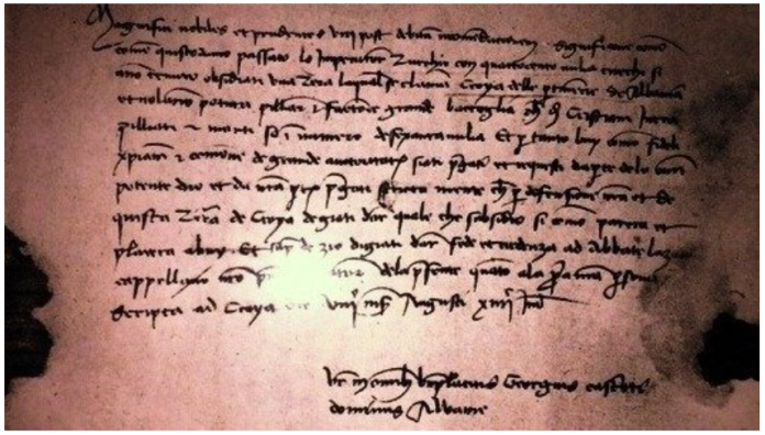 leter autografike e Skënderbeut