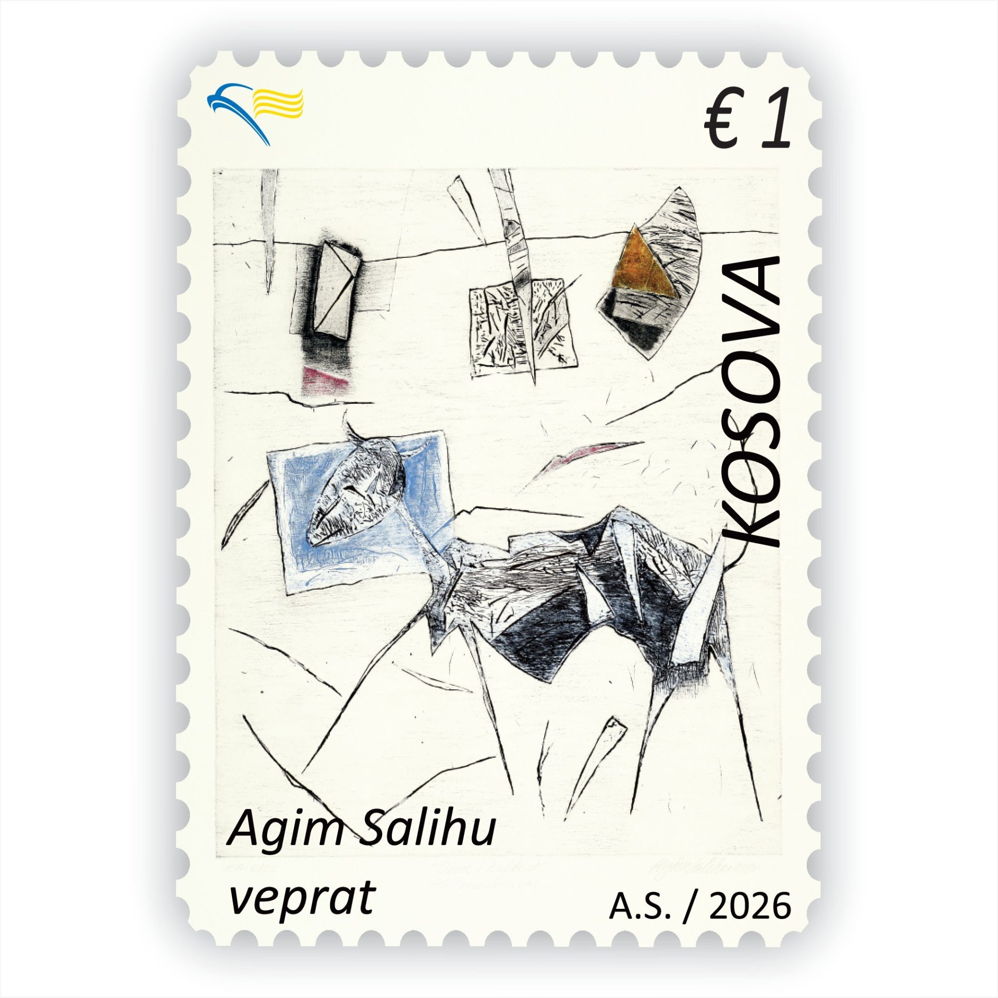Postare Posta e Kosovës nderon artistin Agim Salihu me emision pullash postare ...